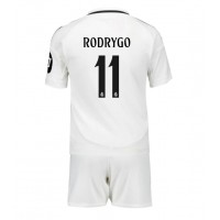 Dětský fotbalový dres Real Madrid Rodrygo Goes #11 2024-25 Domácí Krátký Rukáv (+ trenýrky)